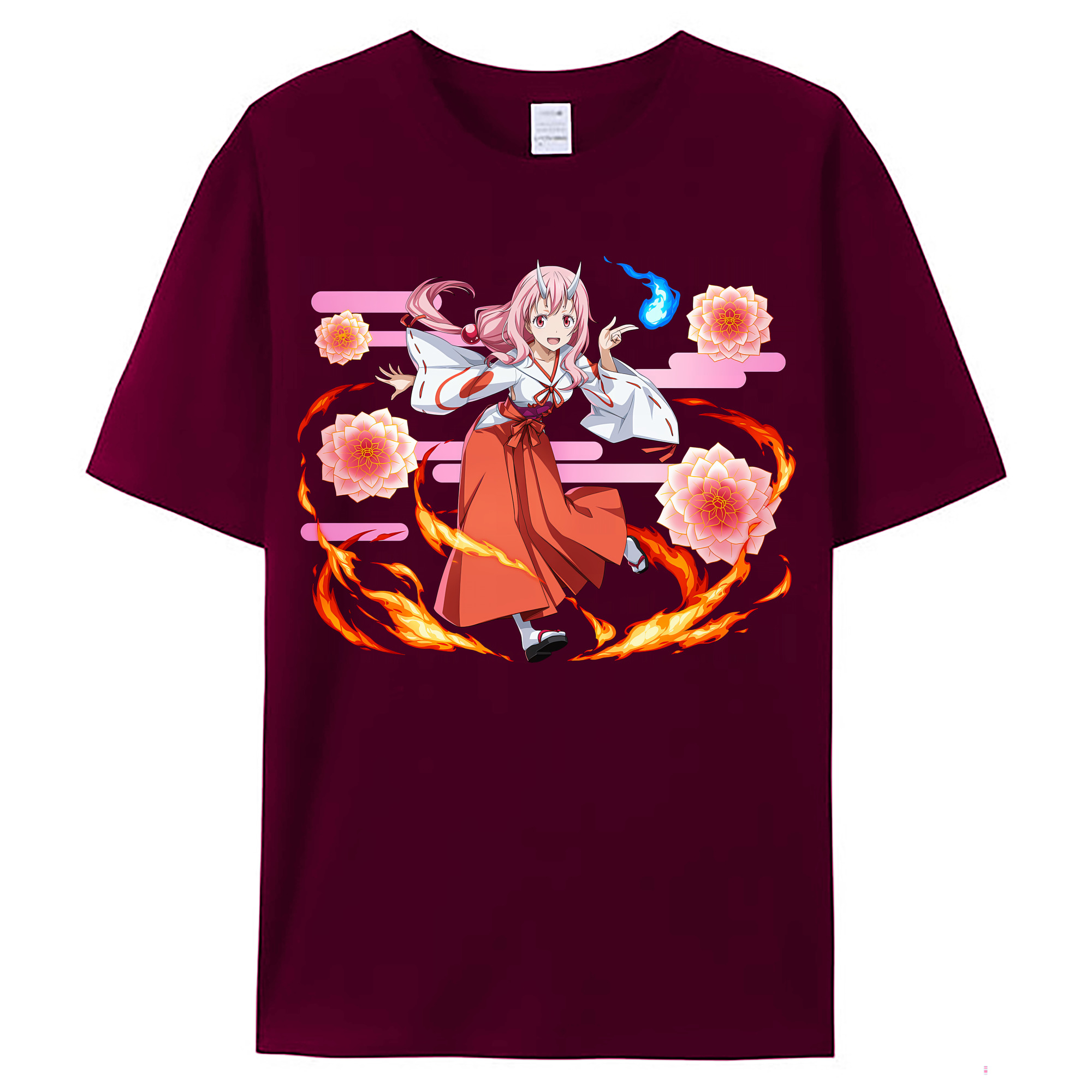 （画像用） 転スラ Regarding Reincarnated to Slime レディースカジュアルプリントTシャツ（綿100％）